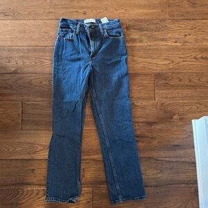 Abercrombie 0/25 Ultra High Rise 90s Straight Blue Women's Jeans